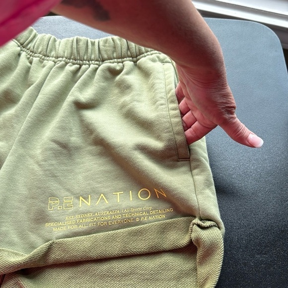 P.E Nation Australia Sweatshorts Green Size XSmall - Picture 2 of 5